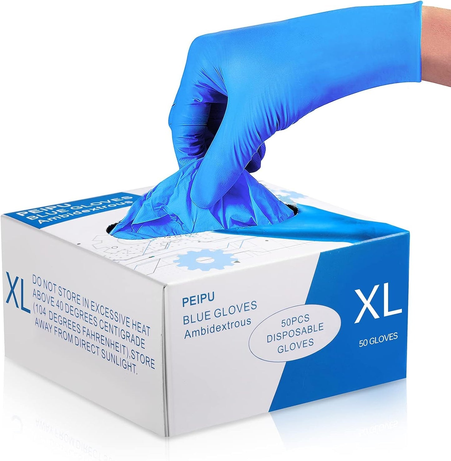 PEIPU Disposable Nitrile Gloves: Latex-Free