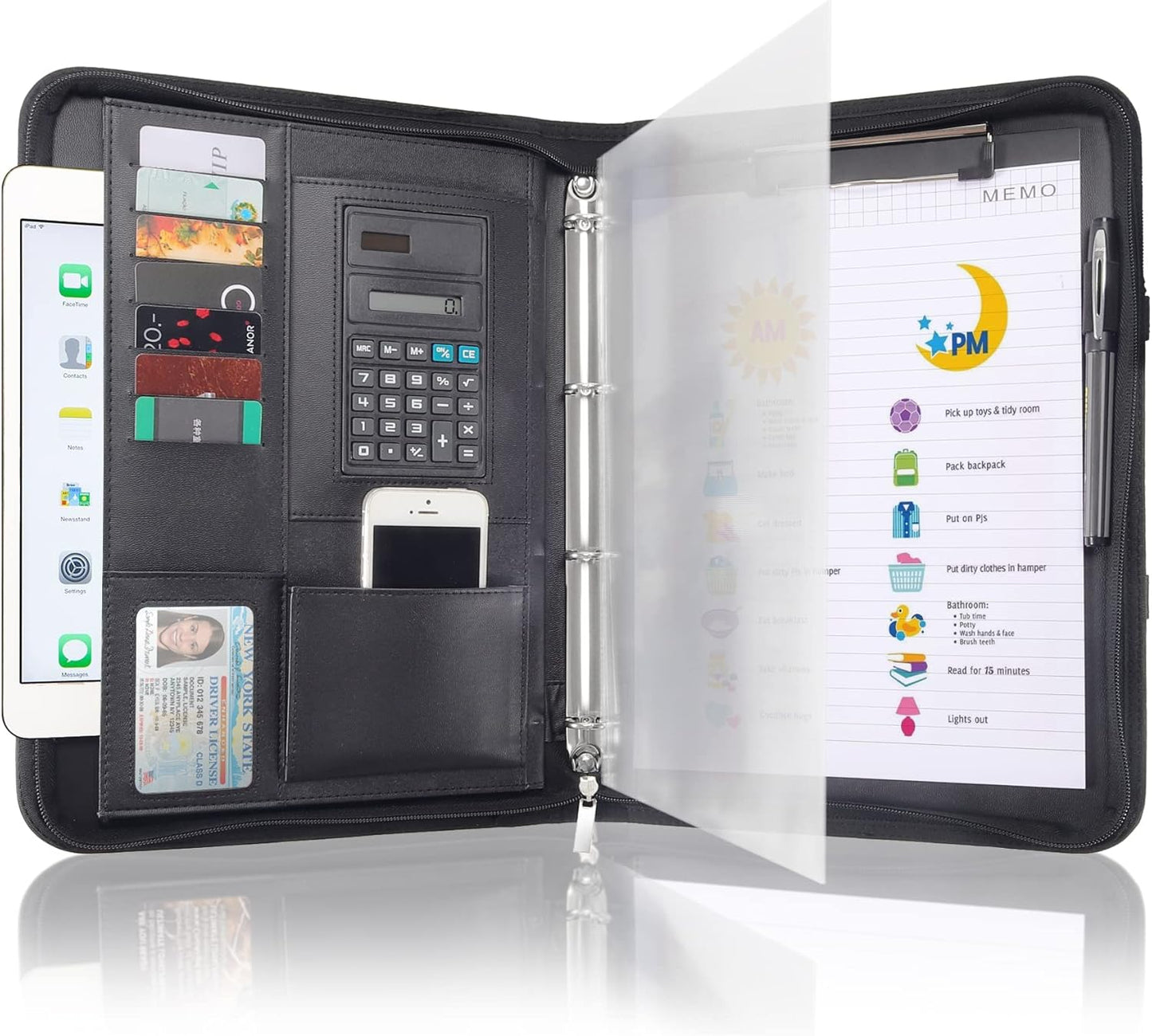 Premium Leather Portfolio Binder - Organize in Style!
