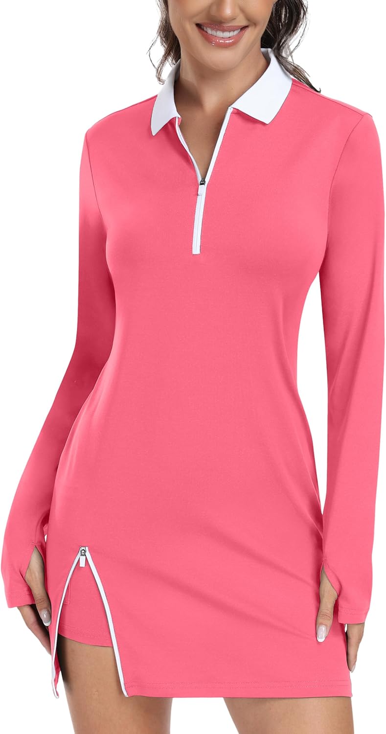 Hiverlay Tennis Dresses for Women with Built in Shorts & Pockets