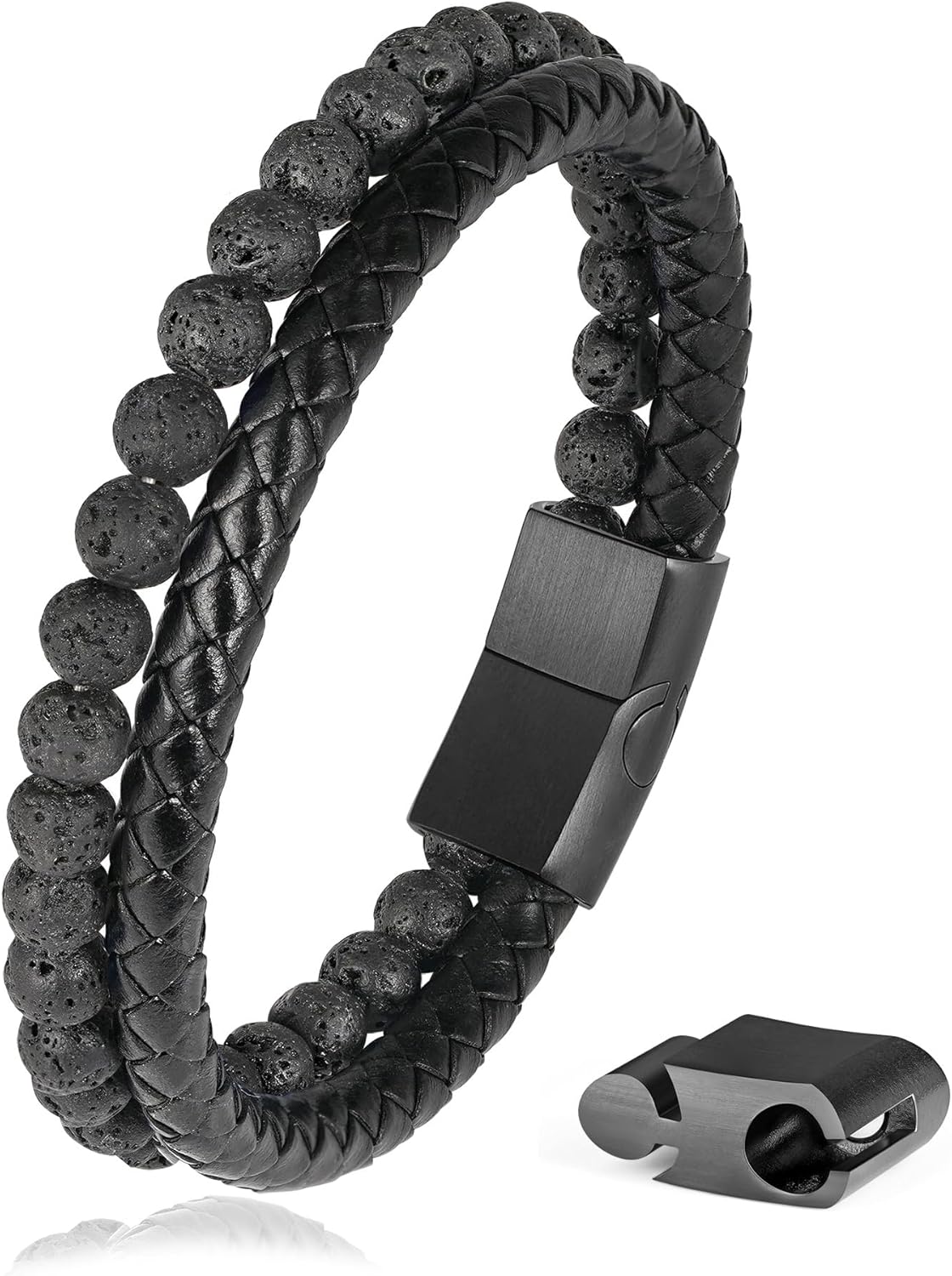 Adjustable Tiger Eye Mens Bracelet by LUXEJEW