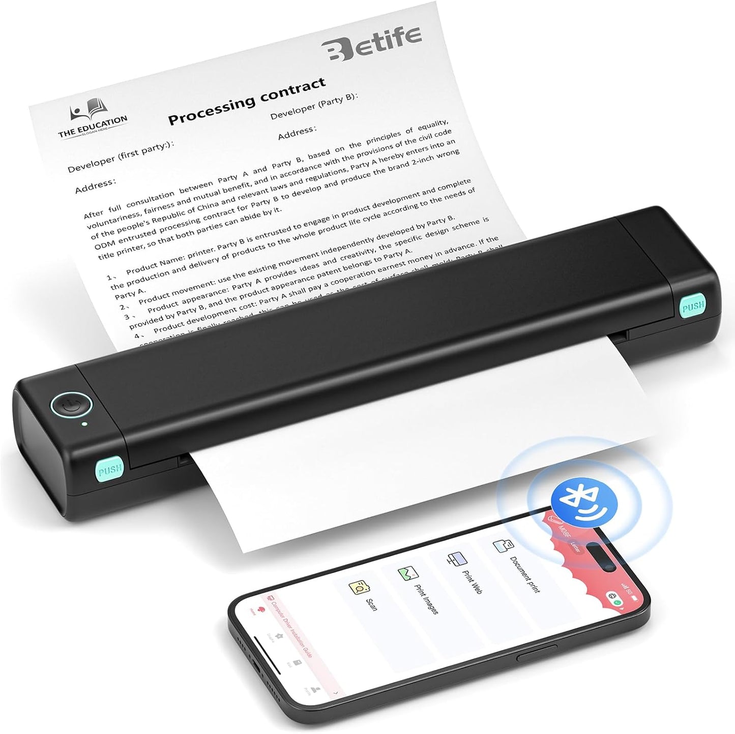 Inkless Portable Travel Printer - Betife M08F