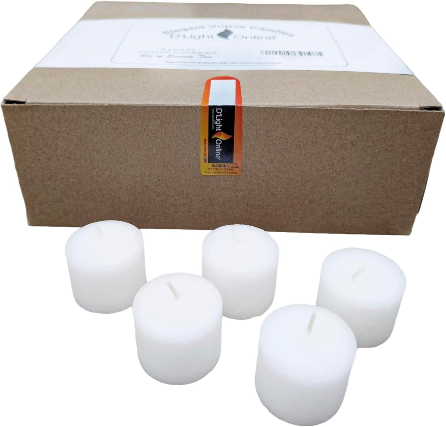 Unscented Votive Candles for Events, Home, and Decoration