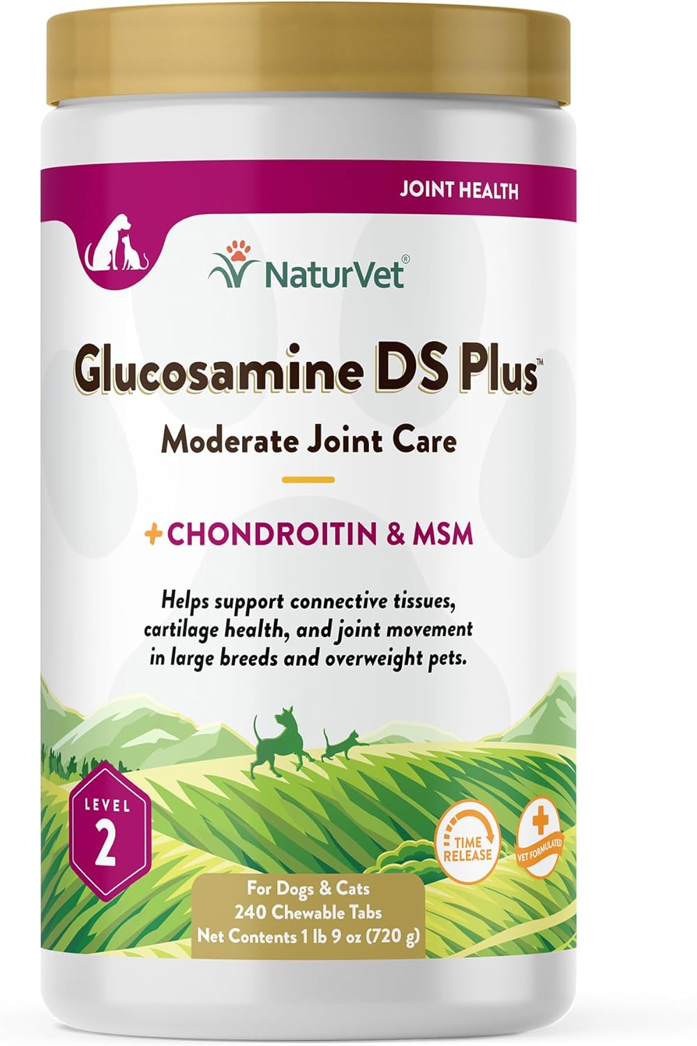 NaturVet Glucosamine DS Plus Level 2 Joint Support for Pets