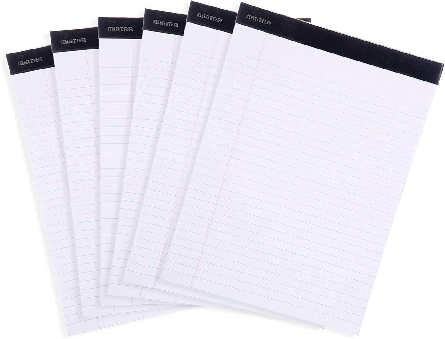 Mintra Office Legal Pads - 6pk Wide Ruled - Organize Your Notes!