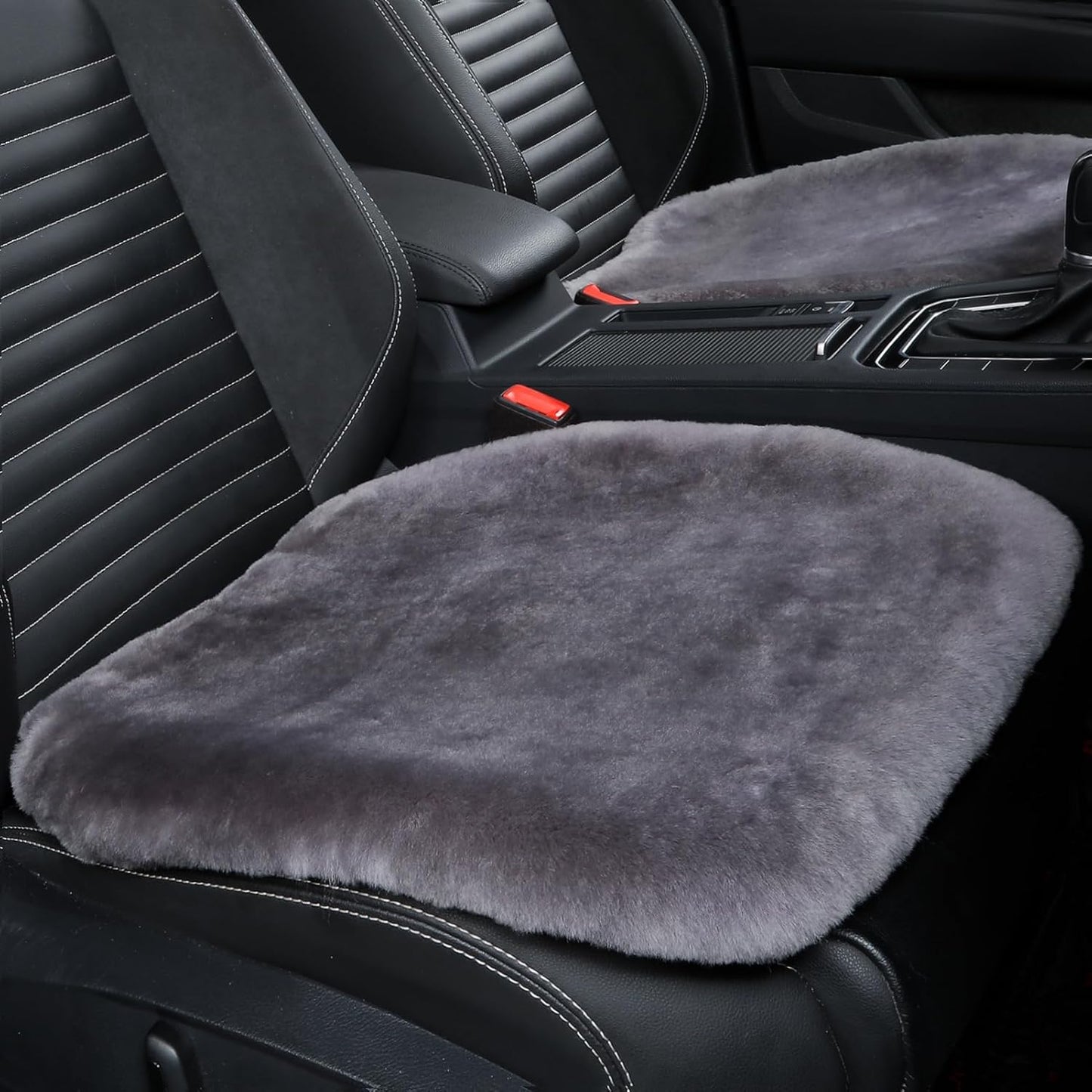 Fluffy Genuine Warm Fuzzy Sheepskin Car Seat Covers for Comfort