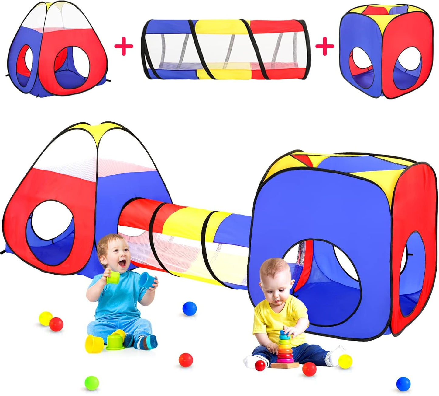Colorful Fort Play Tent Set for Active Kids