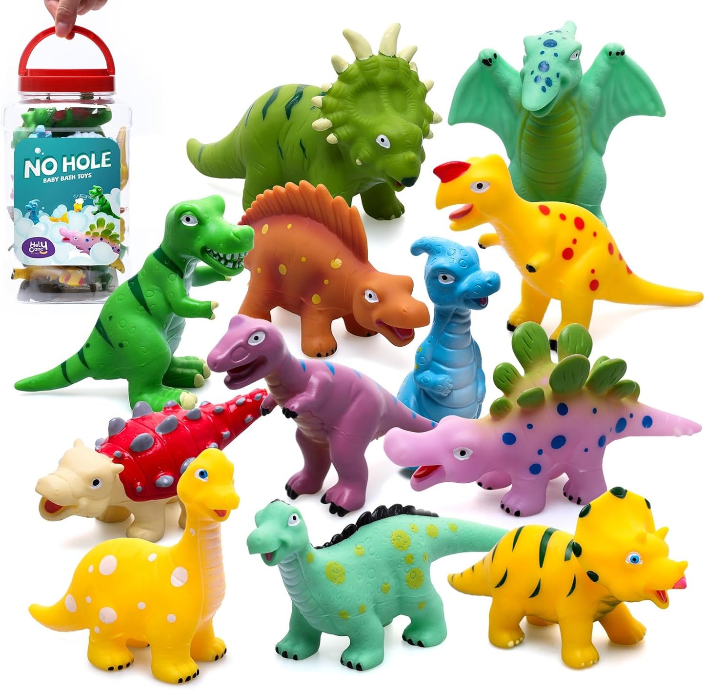No Hole Dinosaur Bath Toys - Splash Fun Guaranteed!