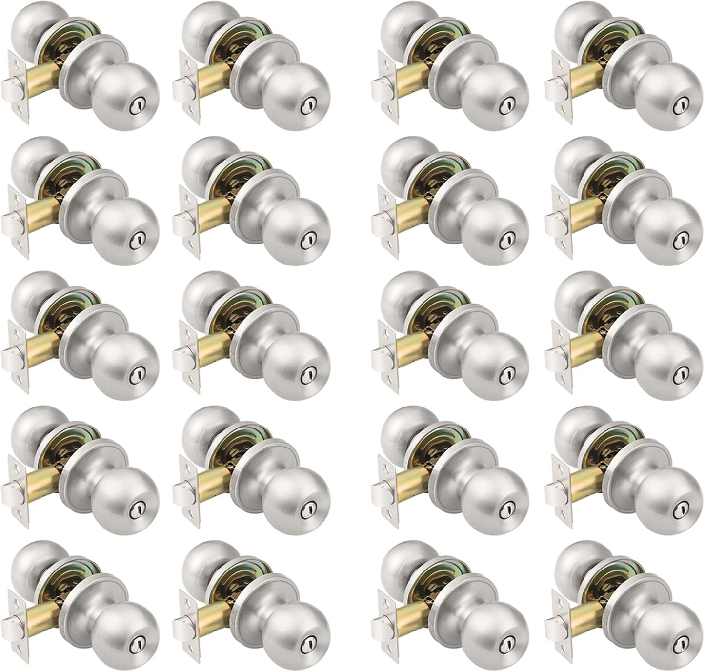 KNOBWELL Brushed Nickel Door Knob for Privacy Needs and Style