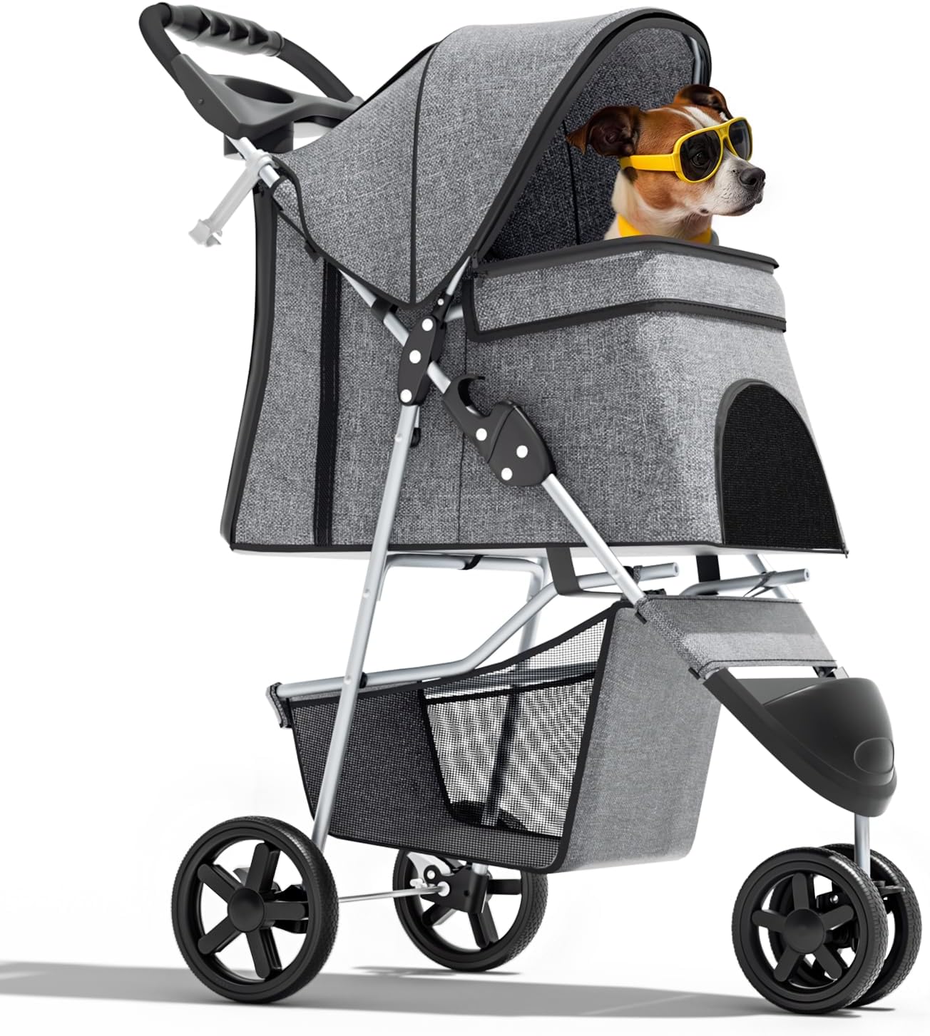 Magshion 3-Wheel Pet Stroller for Small & Medium Dogs & Cats