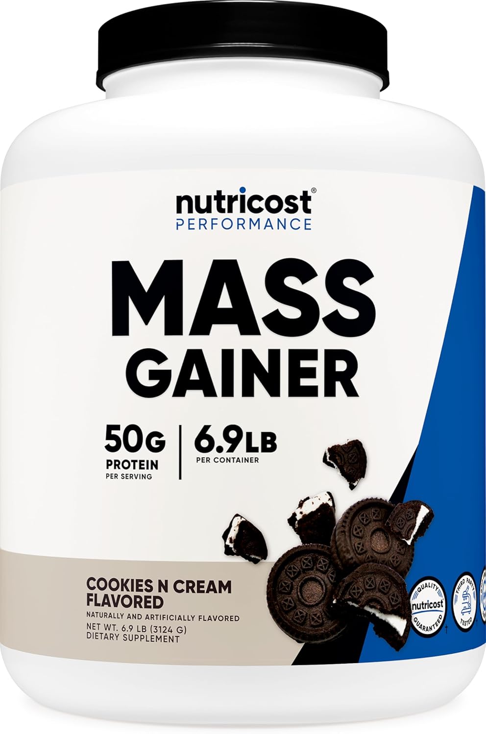Nutricost Mass Gainer Cookies N Cream Flavor - 6.9 LBS Protein