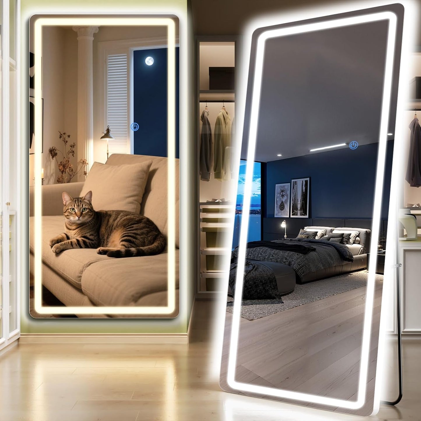 Standing Mirror Full Length with LED Lights for Any Space