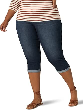 Lee Women's Plus Size Flex Motion Capri Jean for Comfort and Style