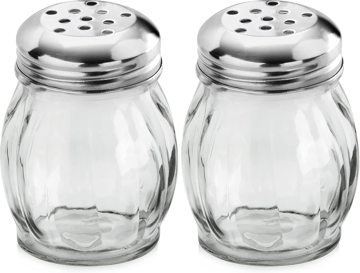 Glass Swirl Cheese & Crushed Red Pepper Shaker Set of 12