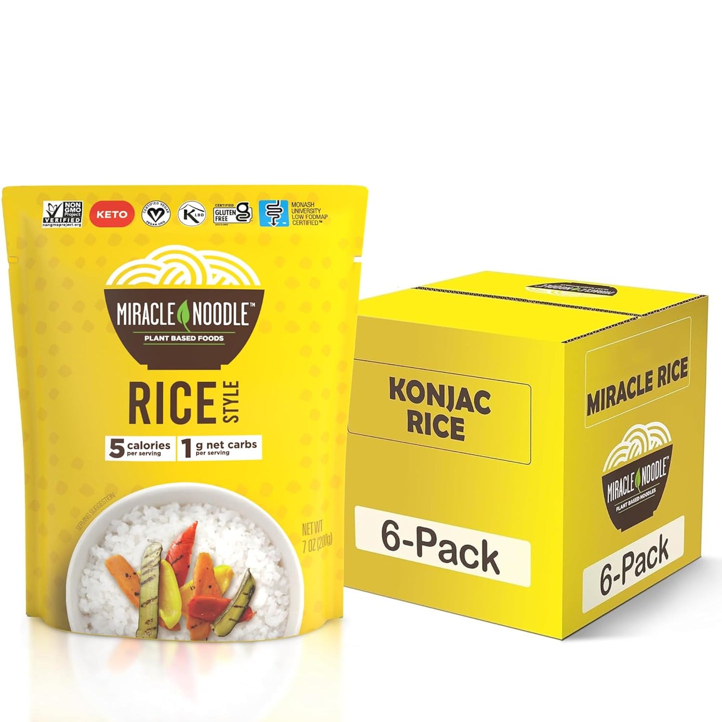 Miracle Noodle Ready to Eat Rice - Low-Calorie Plant-Based Delight