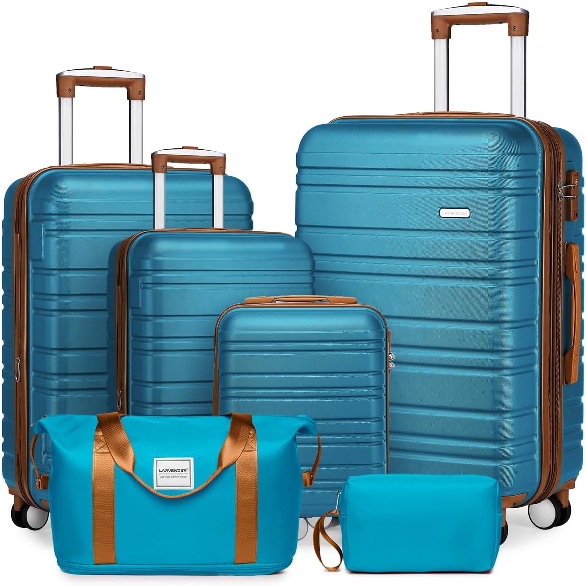 Luggage Sets 6 Piece Expandable Hardside Suitcase Set with Wheels