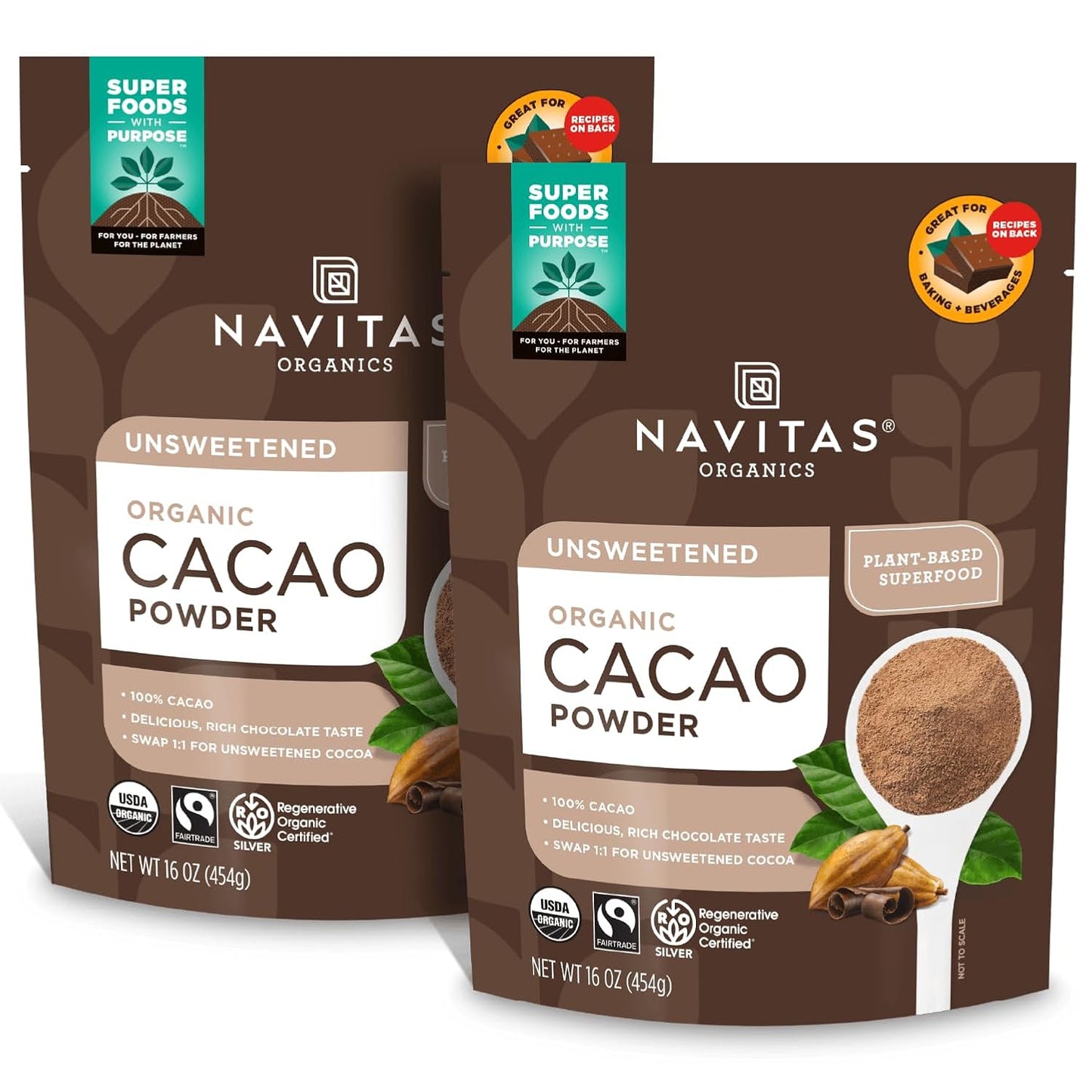 Navitas Organics Cacao Powder - Rich Dark Chocolate Taste
