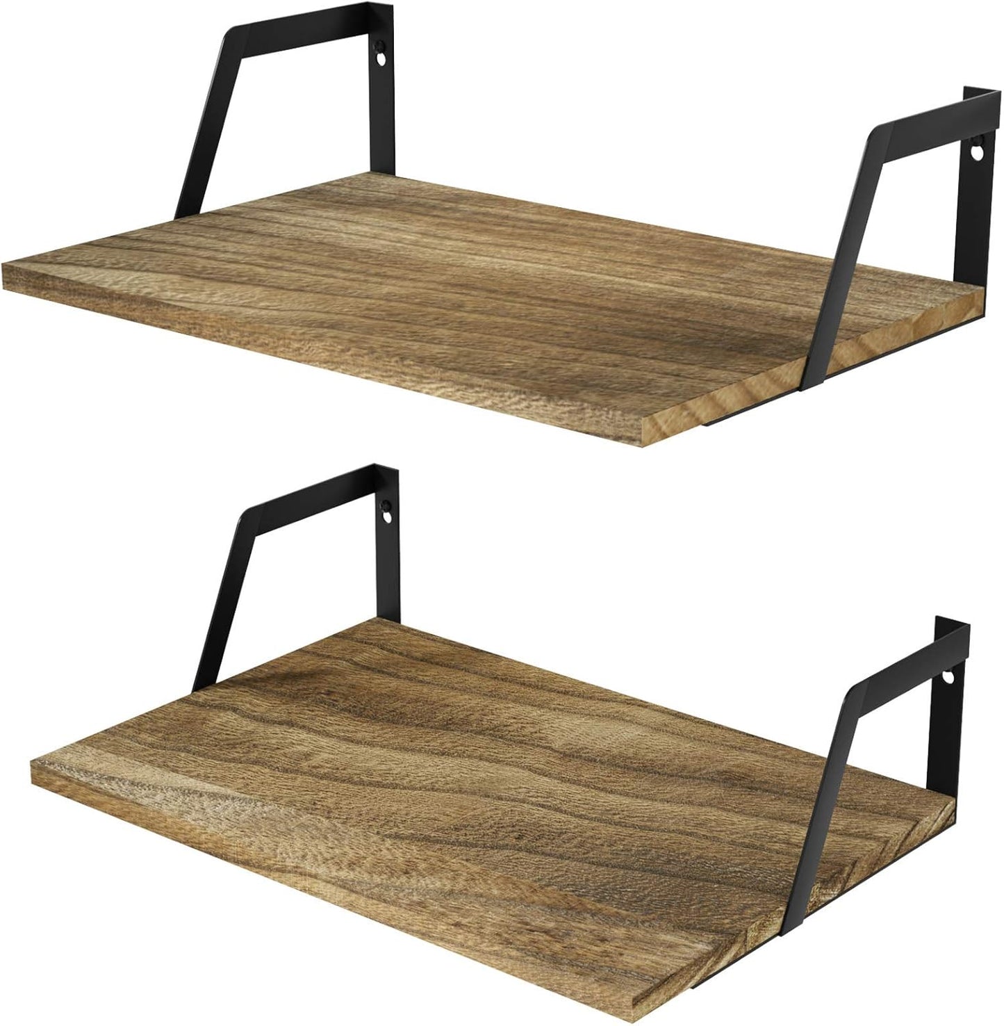 SRIWATANA Rustic Wood Floating Shelves - Large Capacity
