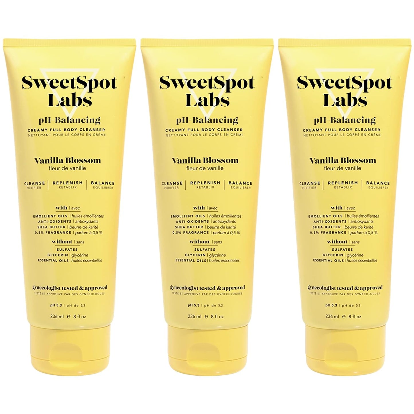 pH Balanced Wash with Gentle Vanilla Blossom Scent for Skin