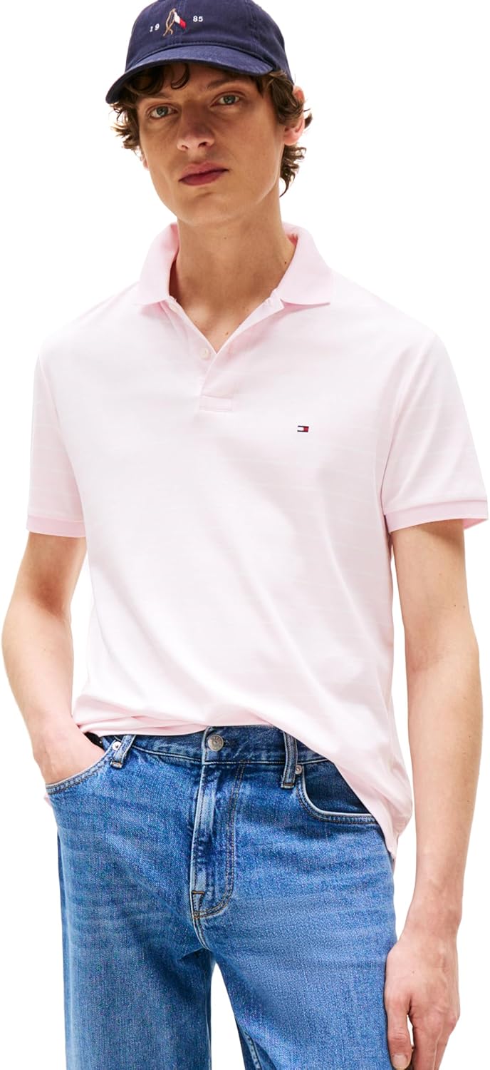 Tommy Hilfiger Mens Liquid Cotton Short Sleeve Polo Shirts