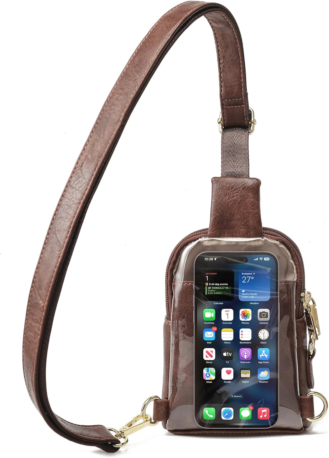 INICAT Sling Bag for Women with Touchscreen Functionality