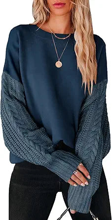 ANRABESS Women's 2023 Fall Sweaters Oversized Casual Chunky Tops