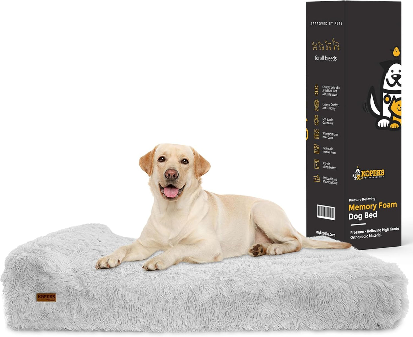 KOPEKS Orthopedic Memory Foam Dog Bed for Extra Large Dogs