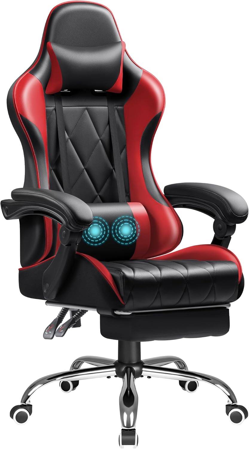 Ultimate Comfort: Shahoo Gaming Chair with Massage Lumbar
