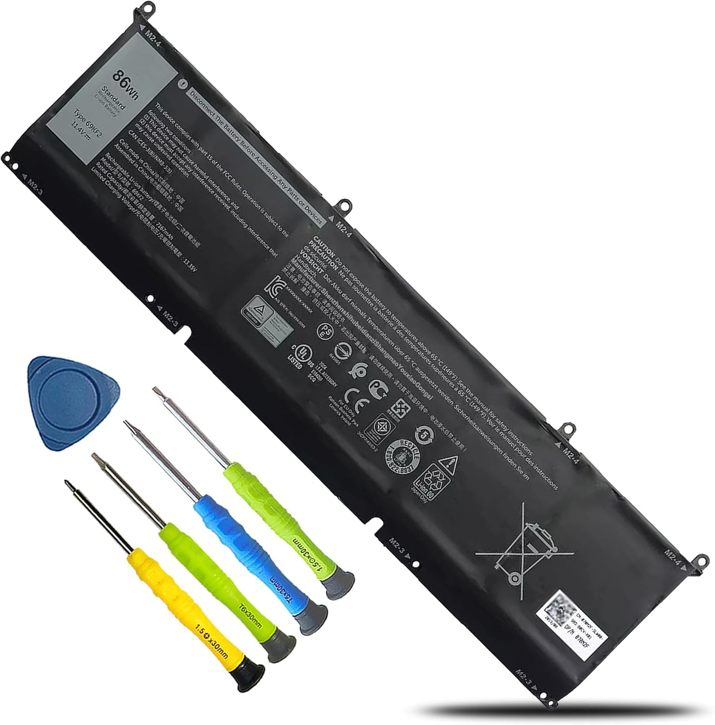 69KF2 86Wh Battery for Dell XPS 15 and Precision Models