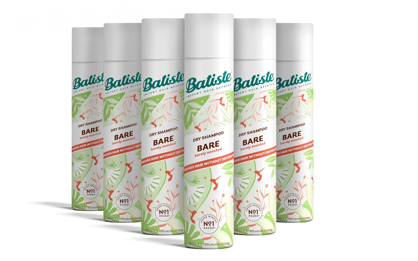 Batiste Dry Shampoo Bare Fragrance 6.73 fl. oz. Pack of 6