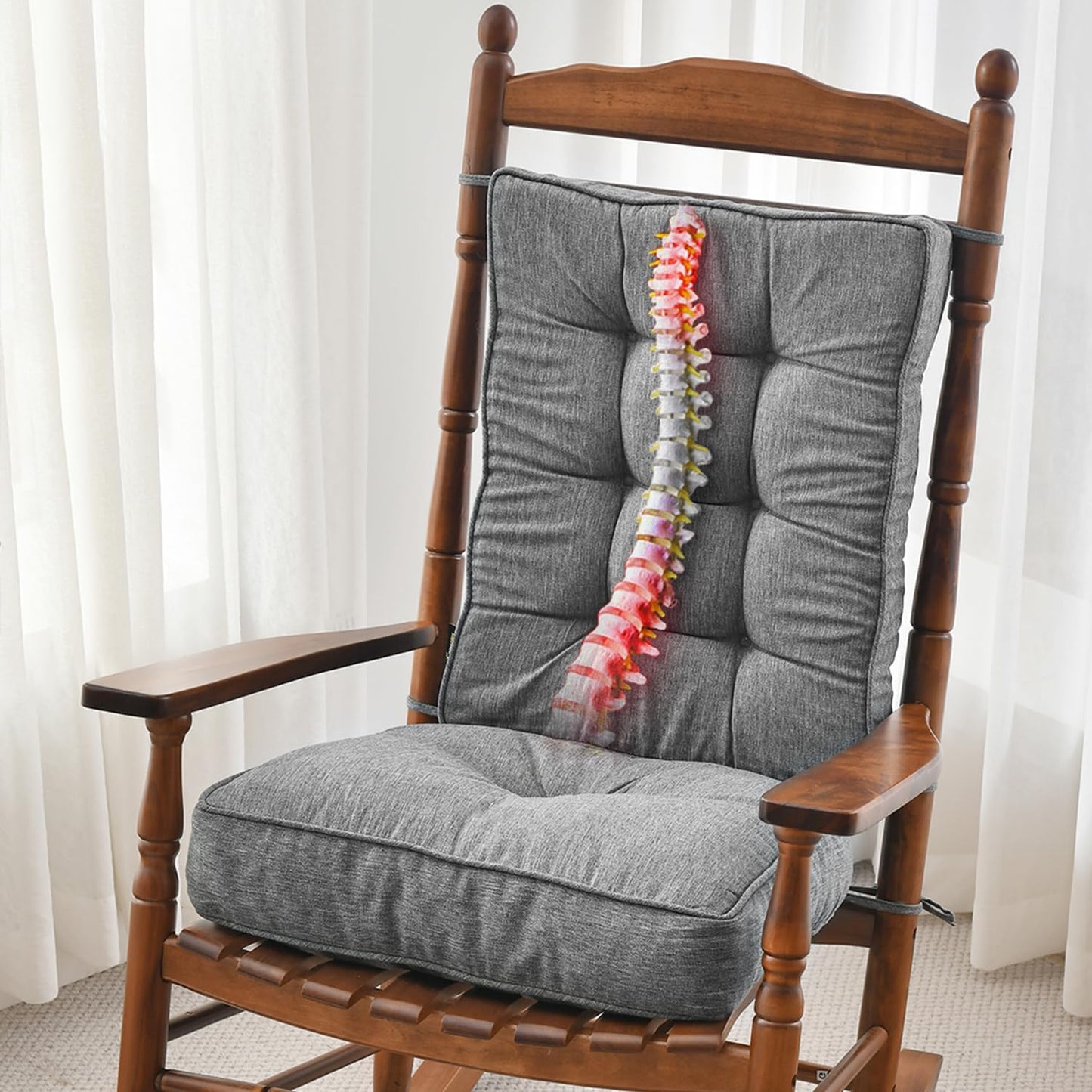 SUNROX Memory Foam Rocking Chair Cushion Set for Comfort