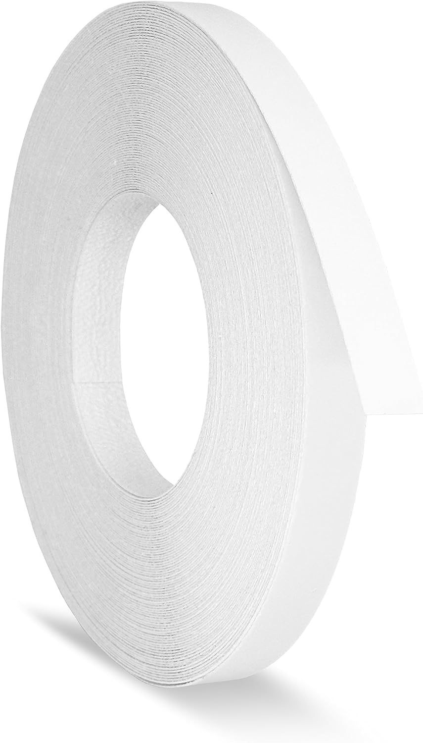 White Melamine Edge Banding 5/8 in x 100 ft for Furniture Repair