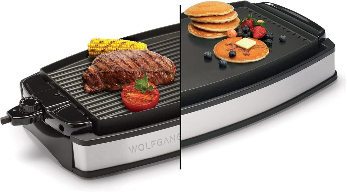 Wolfgang Puck XL Reversible Grill: Nonstick, Dishwasher Safe