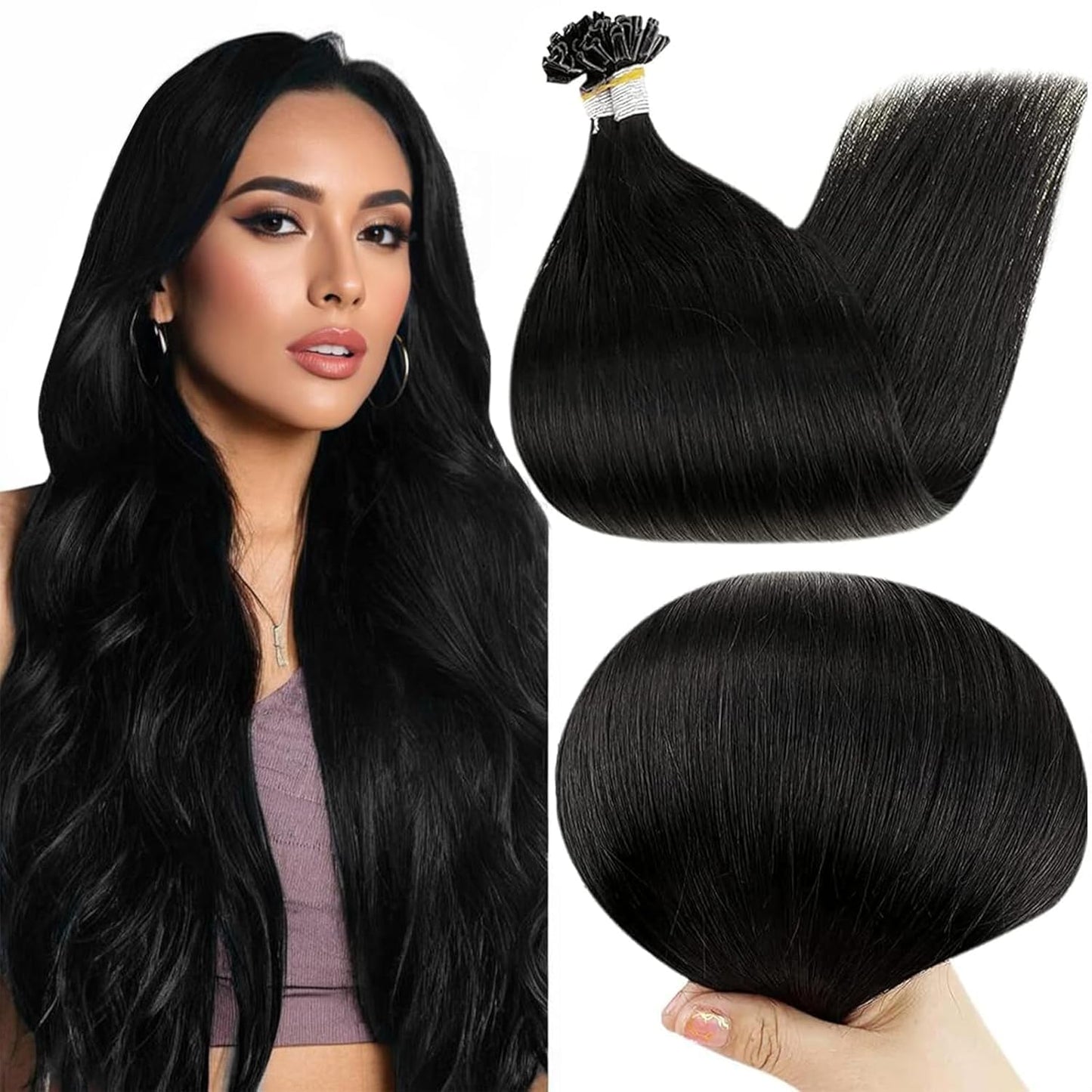 Full Shine U Tip Hair Extensions for Length and Style Customization