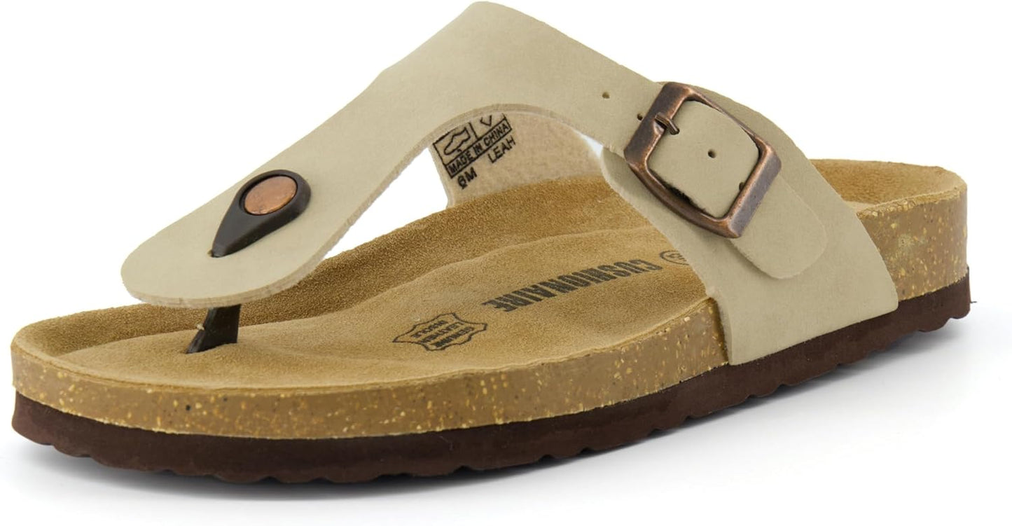 CUSHIONAIRE Women's Leah Cork Footbed Sandal for Summer Style