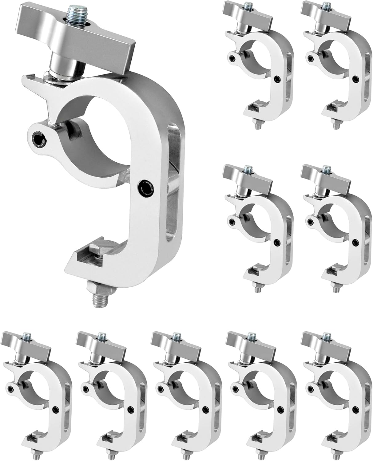 QWORK Stage Light Clamp Hook for DJ Lighting Projects, Pack of 10