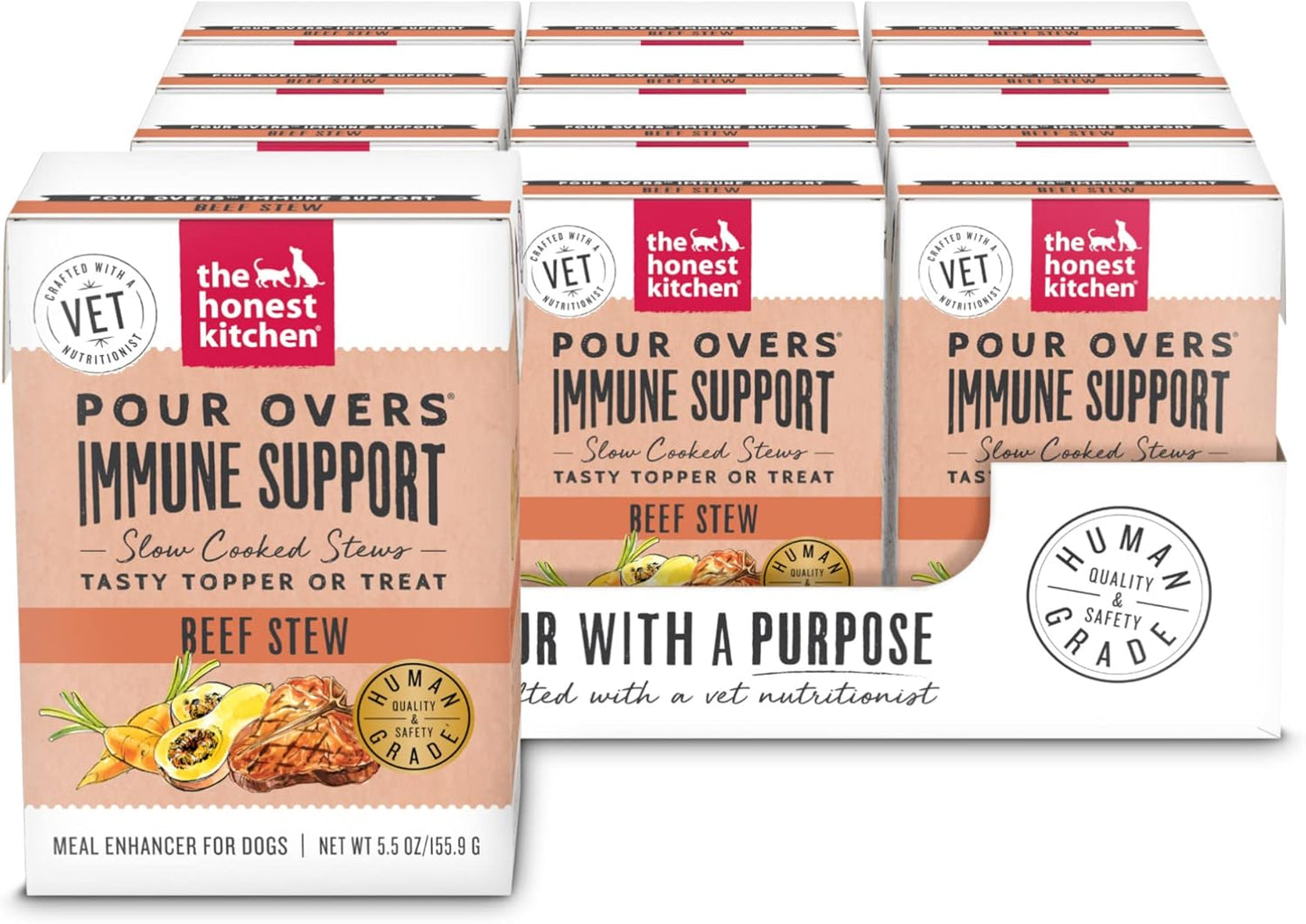Immune Support Beef Stew Dog Food Topper for Healthy Pets