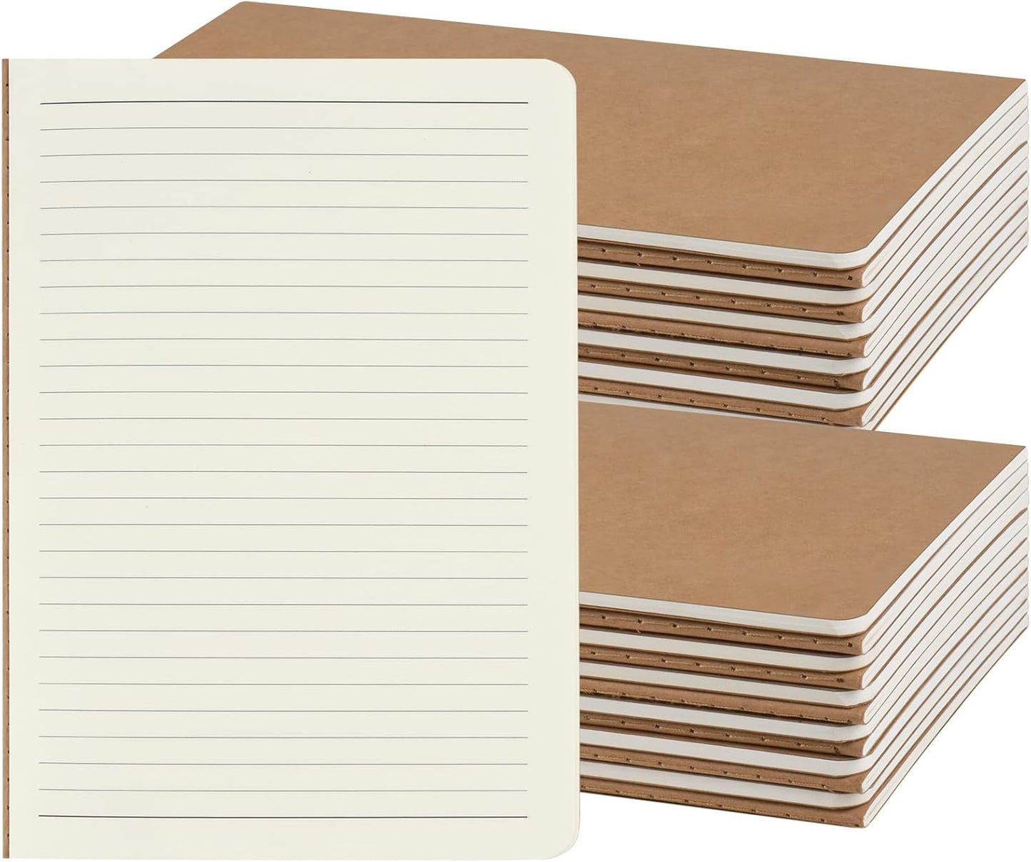 ZCZN 24 Pack A5 Kraft Notebooks - Work, School, Office!