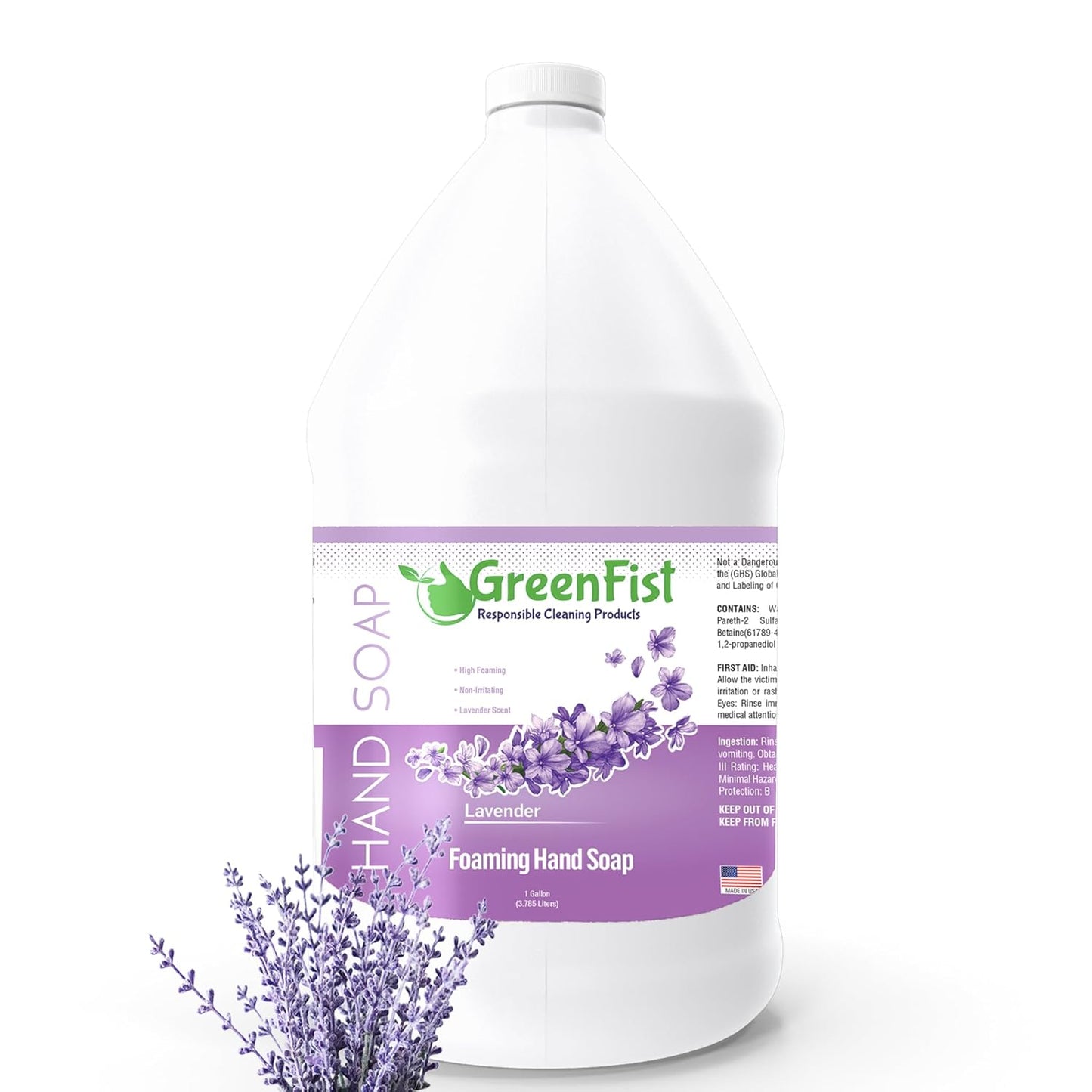 GreenFist Foaming Hand Soap Refills Lavender Scent for Gentle Care
