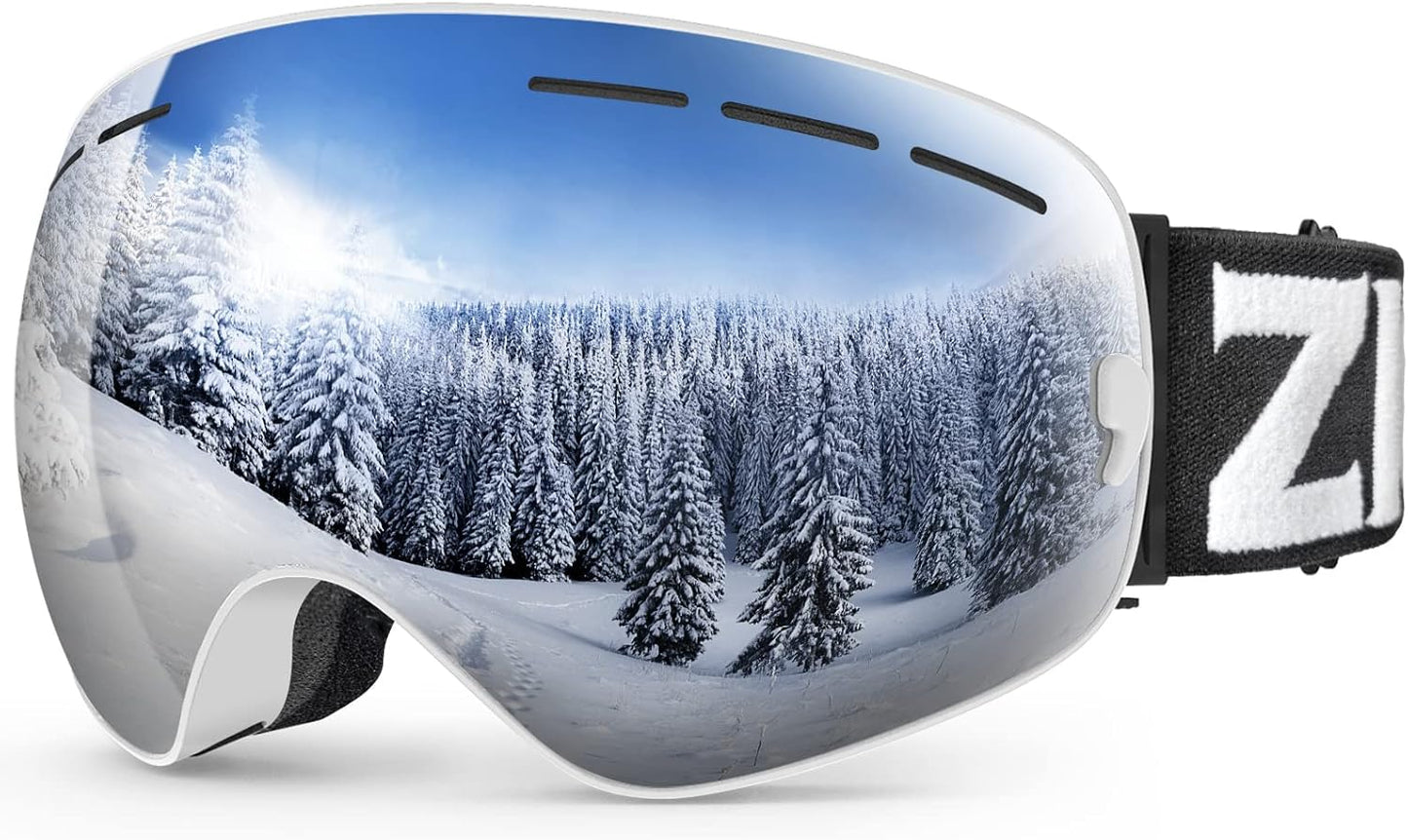 ZIONOR X Ski Goggles - Clear Vision OTG Design