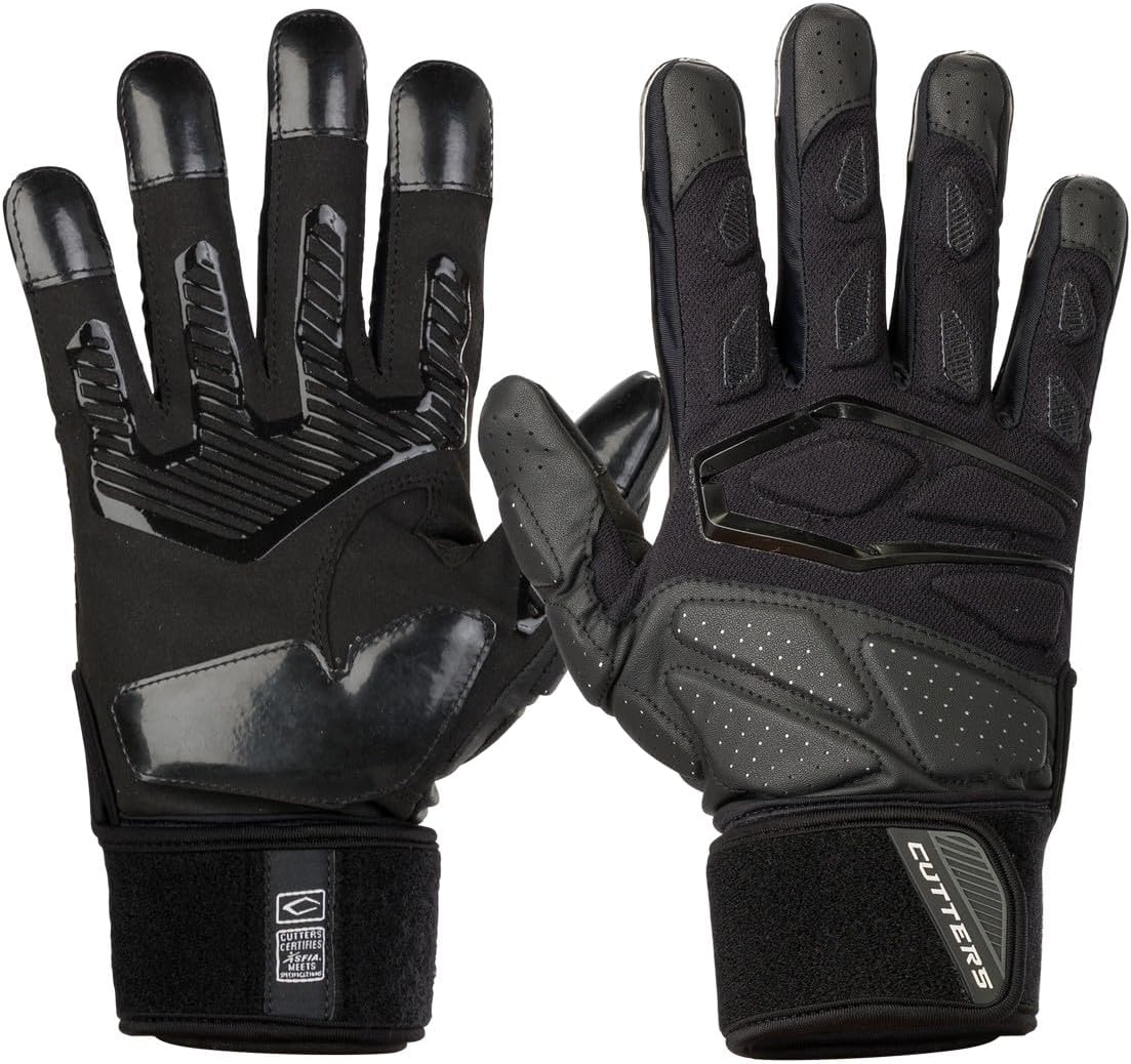 Cutters Force Padded Football Gloves for Lineman with Grip
