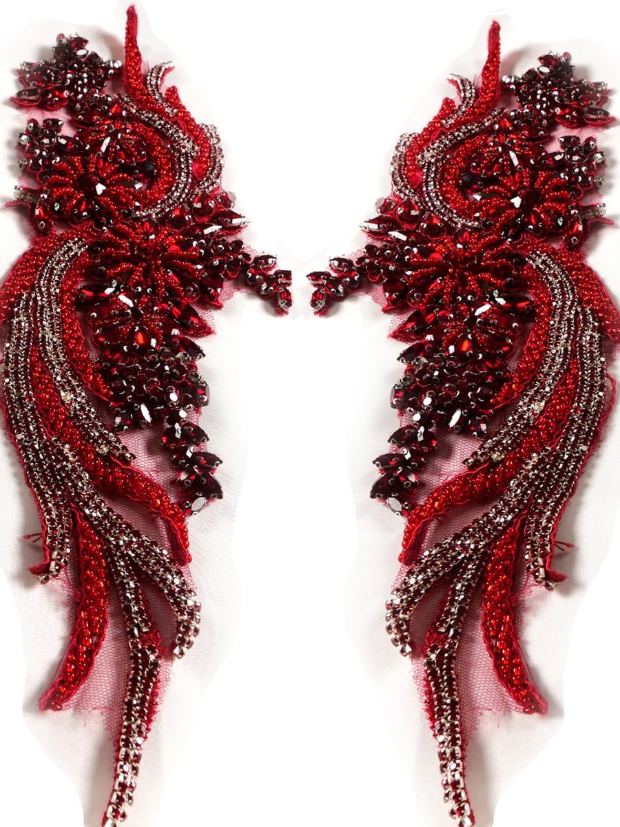 Hand-Made Beaded Rhinestones Appliques by Labellezalady