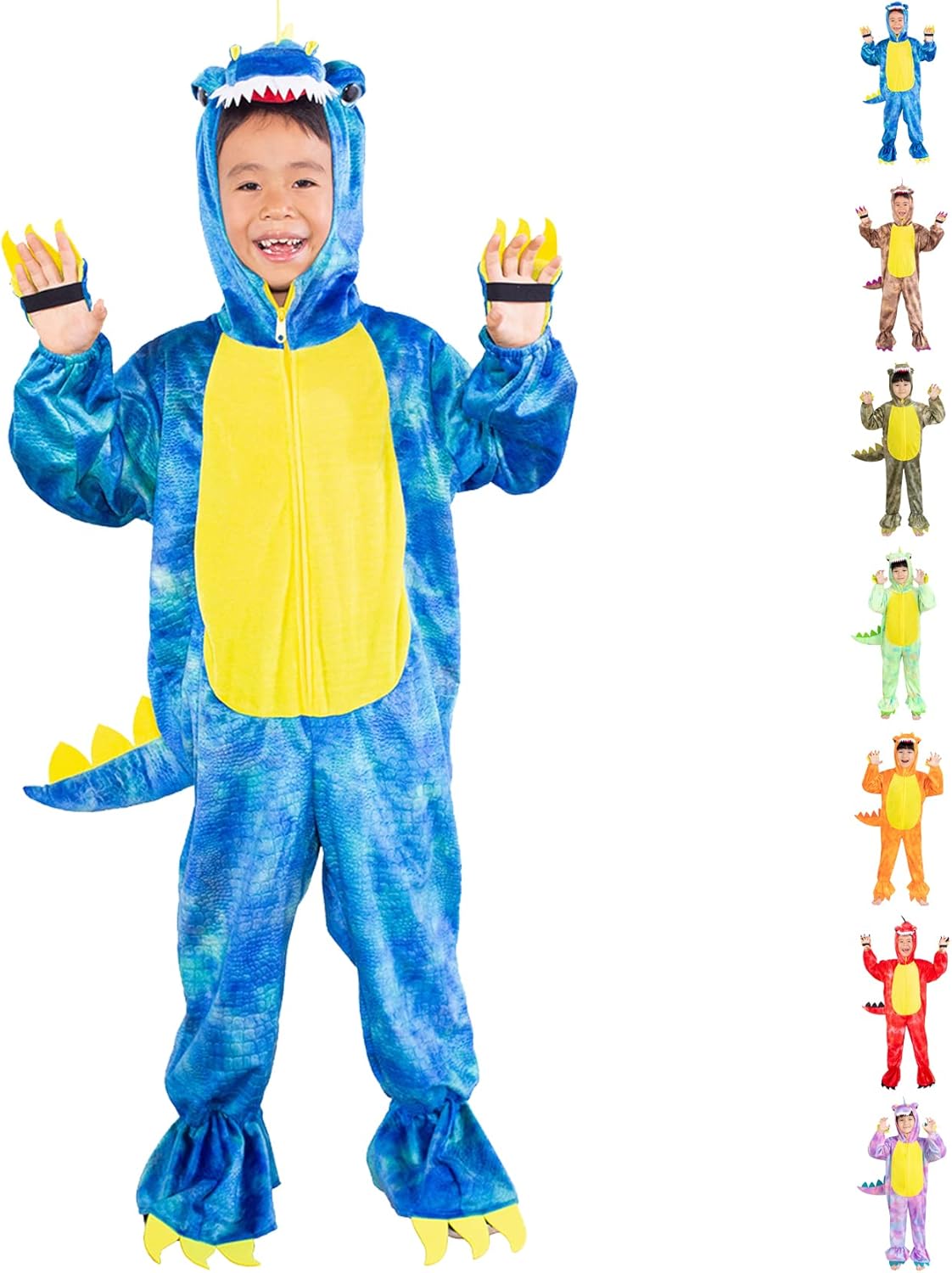 Child's T-Rex Dinosaur Costume for Kids - Hooded Romper Jumpsuit
