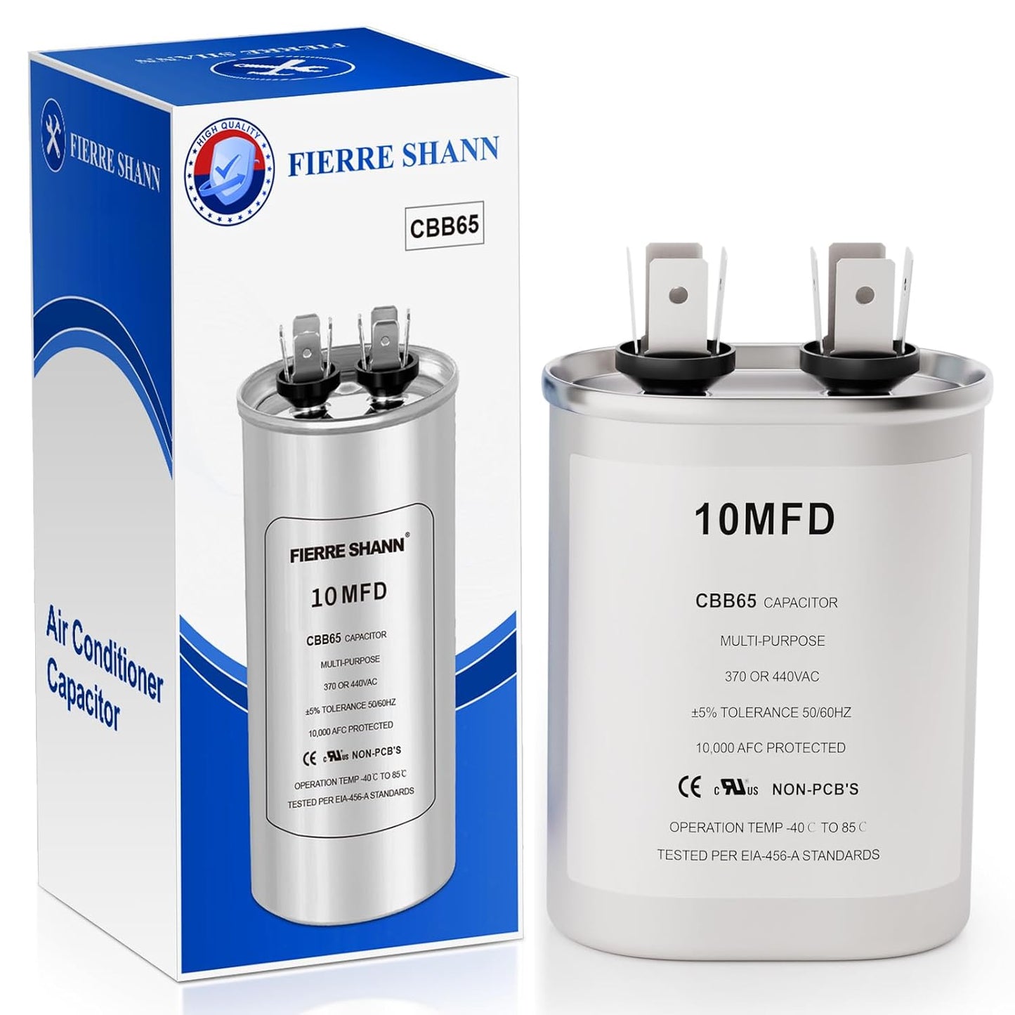 High-Performance 10 uF CBB65 Dual Run Capacitor for AC
