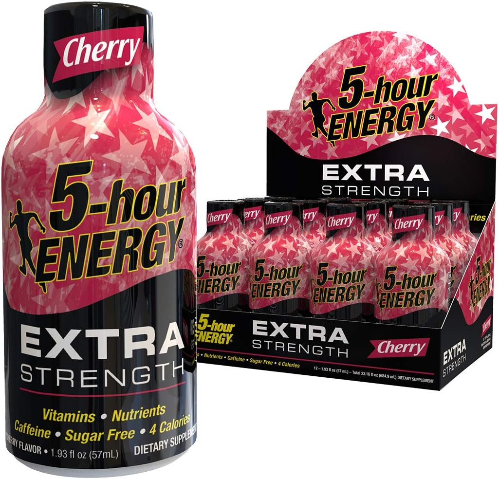 5-hour ENERGY Shot Extra Strength Cherry for Quick Energy Boost