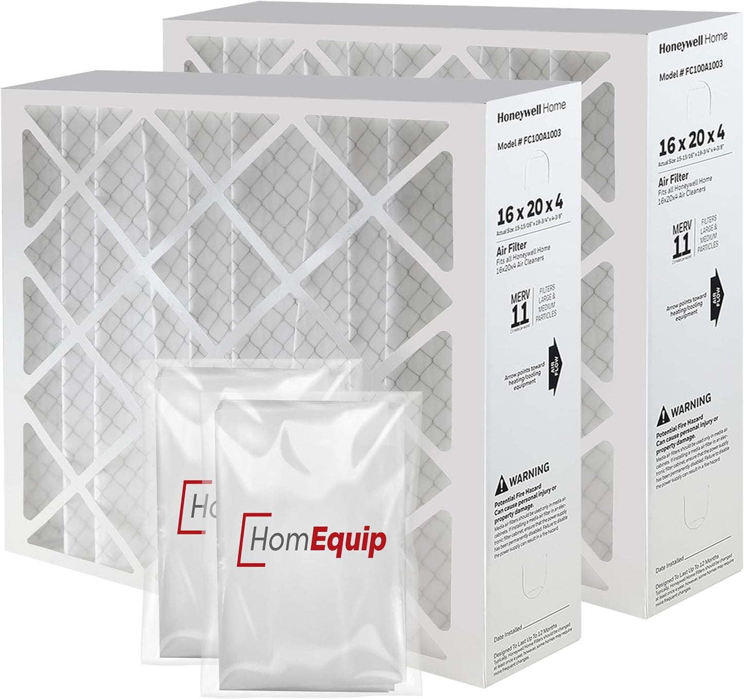 Honeywell 16x20x4 AC Furnace Air Filter Replacement for Cleaner Air