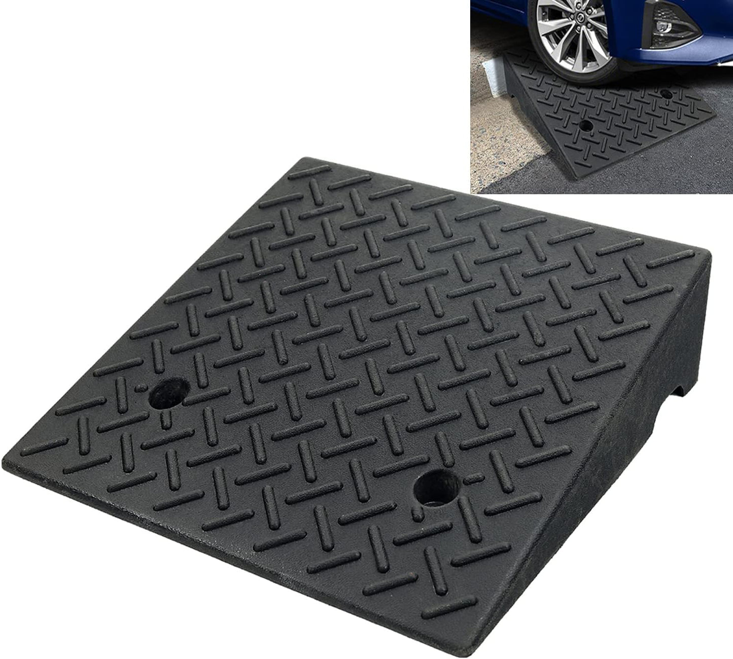 Rubber Curb Ramp for Driveways and Sidewalks - Heavy Duty