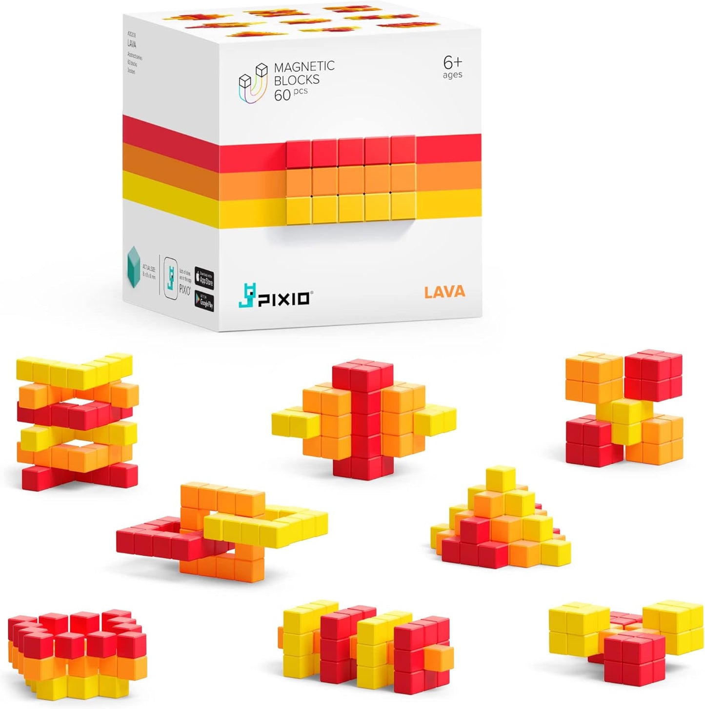PIXIO Lava Magnetic Blocks Building Toy for Creative Play