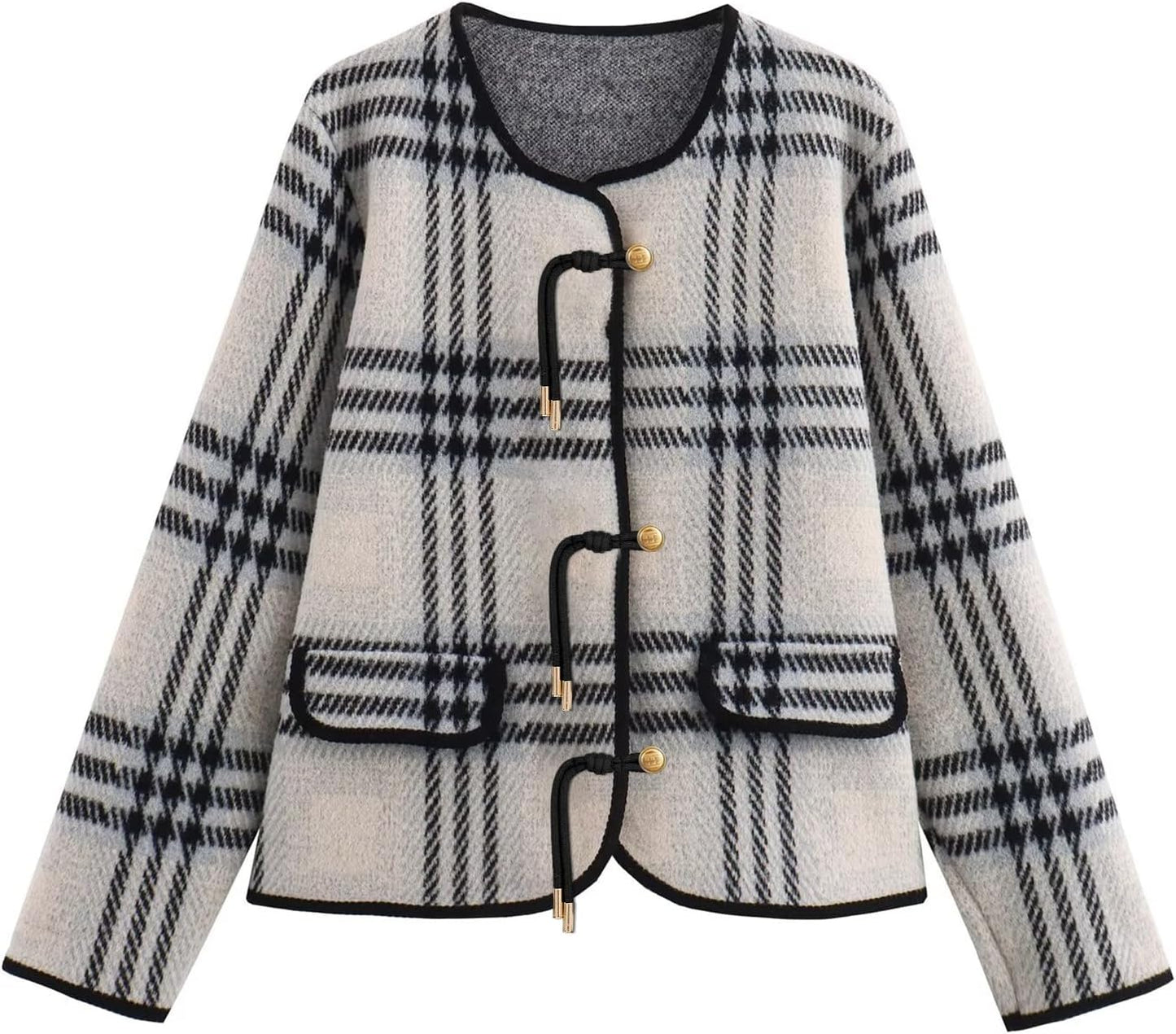 HOULENGS Women's Vintage Button Down Cardigan Sweater for Fall