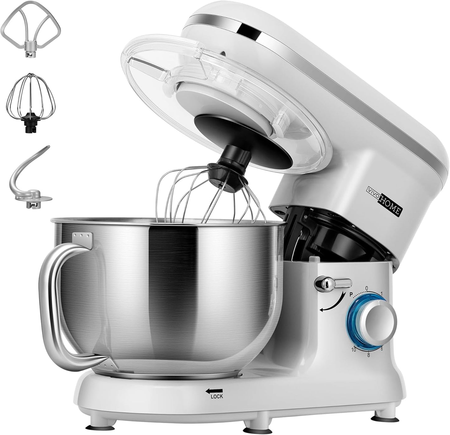 VIVOHOME Stand Mixer 660W 10 Speed 6 Quart Kitchen Mixer