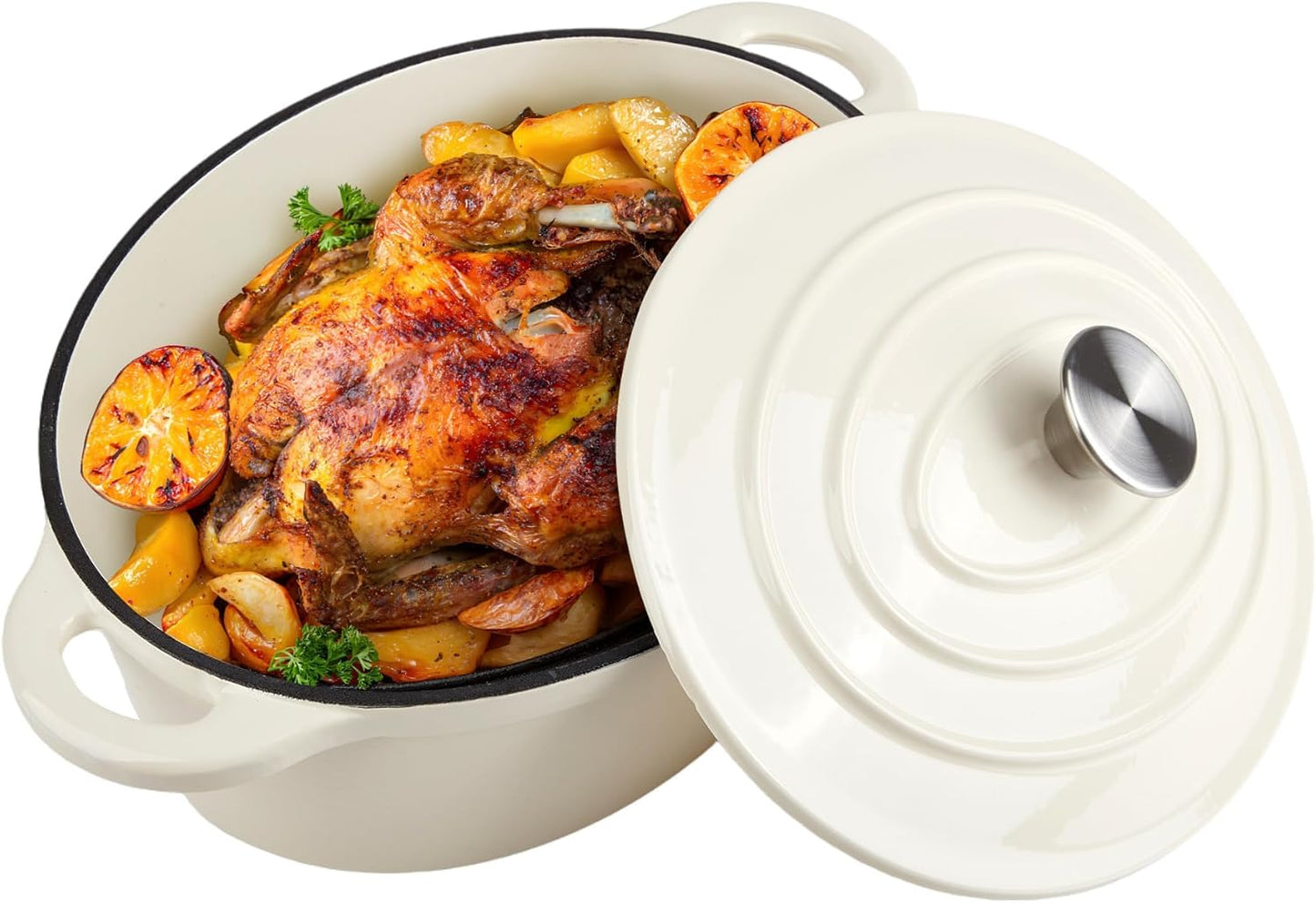 5.5 Quart Enameled Cast Iron Dutch Oven Pot for Versatile Cooking